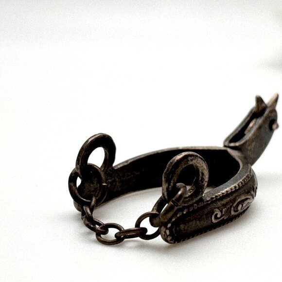 Sterling Silver Western Cowboy Charm Set Boot Spur Hat Chaps Money Bag Vintage - Picture 6 of 13